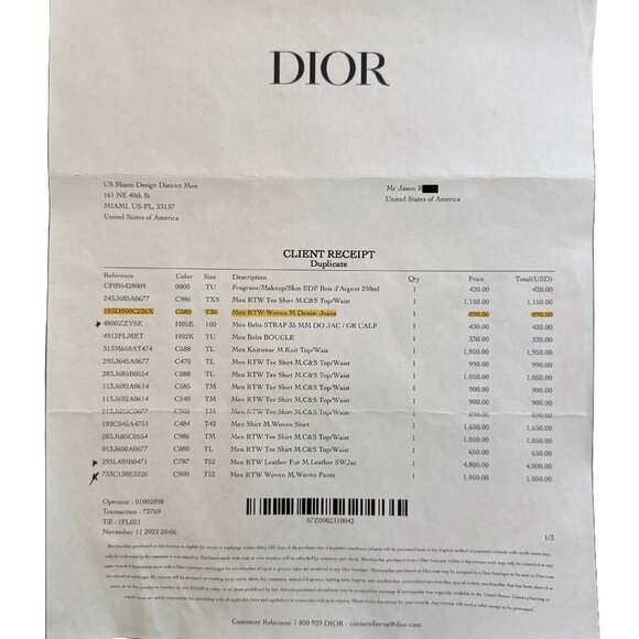 Authentic DIOR Men's Denim Pants w/ Cuff - Size 36 - Picture 5 of 8